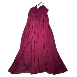 Haute Nites Burgundy‎ Long Formal Dress Strappy Size 17 Babydoll Fairy Grunge